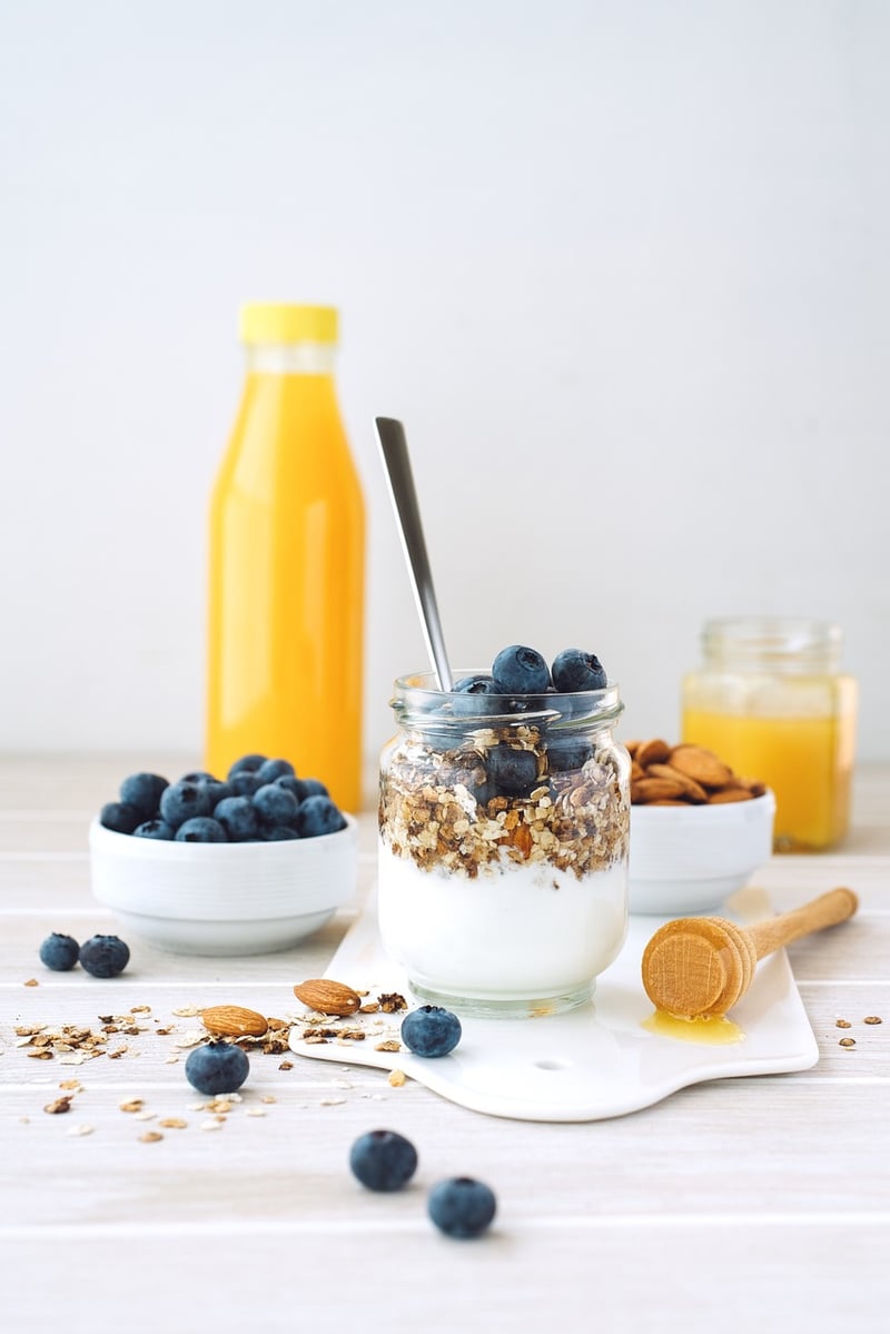 Greek Yogurt Parfait with Berries and Granola